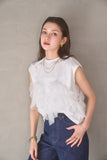 3wayフリルノースリトップス　OFF WHITE