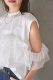 3wayフリルノースリトップス　OFF WHITE
