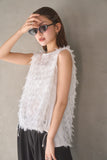 ノースリフェザートップス　OFF WHITE