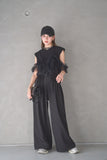 3wayフリルノースリトップス　BLACK