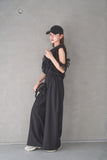 3wayフリルノースリトップス　BLACK