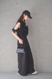 3wayフリルノースリトップス　BLACK