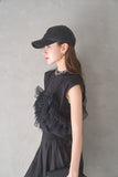 3wayフリルノースリトップス　BLACK