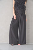 ピンタックワイドパンツ　BLACK