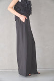 ピンタックワイドパンツ　BLACK