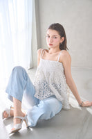 チュールフラワー刺繍キャミ OFF WHITE – ODORATA official