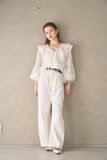 ラッセルカラーセミシアーブラウス　OFF WHITE