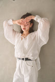 ラッセルカラーセミシアーブラウス　OFF WHITE