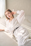 ラッセルカラーセミシアーブラウス　OFF WHITE