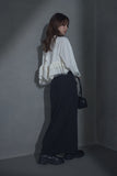 ドットTRツイルストレートスカート　BLACK