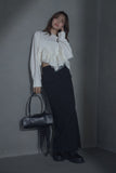 ドットTRツイルストレートスカート　BLACK