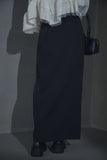 ドットTRツイルストレートスカート　BLACK