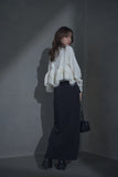 ドットTRツイルストレートスカート　BLACK