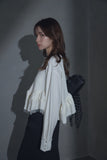 カットジョーゼットフリルトップス　IVORY
