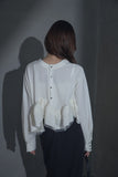 カットジョーゼットフリルトップス　IVORY