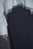 ドットTRツイルストレートスカート　BLACK
