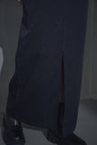 ドットTRツイルストレートスカート　BLACK