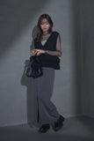 ２WAYモヘアフリルベスト　BLACK