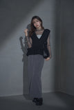 ドットTRツイルストレートスカート　GRAY