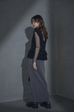 ２WAYモヘアフリルベスト　BLACK