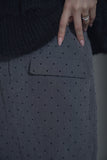 ドットTRツイルストレートスカート　GRAY