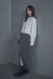 ドットTRツイルストレートスカート　GRAY