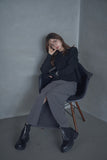 ドットTRツイルストレートスカート　GRAY