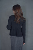 ダブルペプラムトップス　BLACK