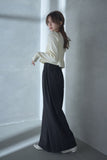 ピンタックワイドパンツ　BLACK