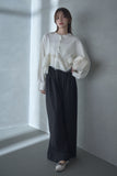 ピンタックワイドパンツ　BLACK