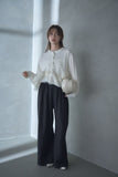 カットジョーゼットフリルトップス　IVORY