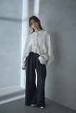 カットジョーゼットフリルトップス　IVORY