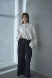 カットジョーゼットフリルトップス　IVORY