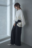 ピンタックワイドパンツ　BLACK