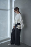 カットジョーゼットフリルトップス　IVORY