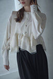 カットジョーゼットフリルトップス　IVORY