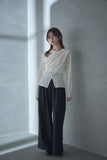 シアーベロアカシュクールトップス　IVORY
