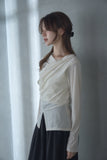 シアーベロアカシュクールトップス　IVORY