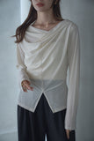 シアーベロアカシュクールトップス　IVORY