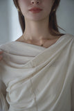 シアーベロアカシュクールトップス　IVORY