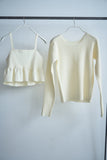フリルビスチェSETトップス　IVORY
