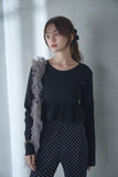 フリルビスチェSETトップス　BLACK