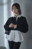 ポンチバルーンポロトップス　BLACK