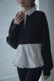 ポンチバルーンポロトップス　BLACK
