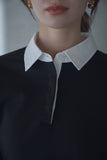 ポンチバルーンポロトップス　BLACK