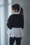 ポンチバルーンポロトップス　BLACK