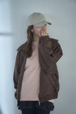 スエードレイヤードブルゾン　BROWN