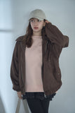 スエードレイヤードブルゾン　BROWN