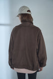 スエードレイヤードブルゾン　BROWN