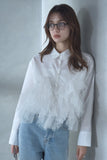 フリルドッキングシャツ　IVORY